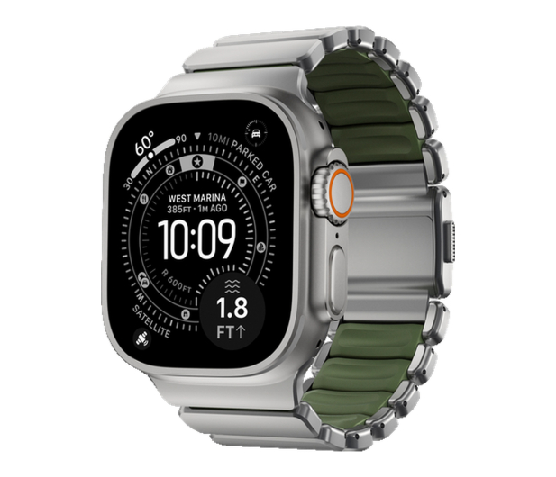 Nomad Stratos Band Natural Titanium Forest Green FKM AW 45/46/49mm - 1537894 - zdjęcie